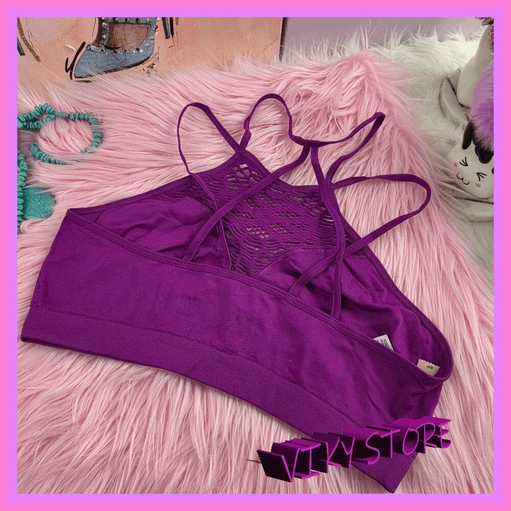 ๐โNWT Victoria's Secret Seamless Fuchsia Bralette Small #2243 ๐ - Picture 4 of 4